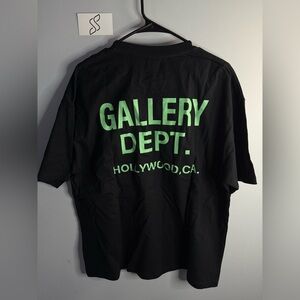 Gallery Dept Black Tee with Green Print